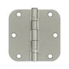 Deltana S35R5BB15 Radius Ball Bearing Hinge, Satin Nickel - Steel Pack of 2