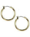 Anne Klein 3/4 Gold-Tone Hoop Earrings