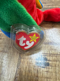 TY Beanie Baby Jabber the Parrot Bird Retired Rare Date Errors Mint 1997 w/Case