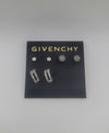 Givenchy 3-PC. Set Crystal & Hoop Earrings – Rhodium