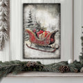 Vintage Christmas Sleigh Sled Wall Art VI