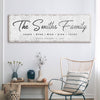 Last Name Family Sign Black And White