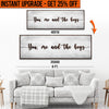 Upgrade Your 16x48 Inches 'You Me and the Boys' (Style 3) Canvas To 20x60 Inches