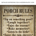 Porch Rules Sign II