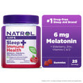 Natrol Sleep+ Immune Health Gummy, Sleep Aid & Immunity Support, 50 Berry Flavored Gummies