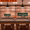 Upgrade Your 12x36 Inches 'Neighborhood Pool Hall Billiards Sign' Canvas To 16x48 Inches