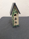 Vintage handcrafted three post tall birdhouse
