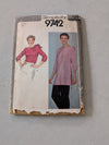 Simplicity 9742 Bateau Boat Neckline Bow Tie Shoulder Tunic Top 36