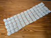 Crocheted Floral Motif Table Runner from Handmade -  Linens (Cotton Thread Table Runner, Vintage, Farmhouse, Cottage, Cream/Off-White)