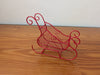 Wire Frame Sleigh from Unknown -  Holiday Decor (Metal Tabletop Decor / Candy Dish, Traditional, Whimsical, Red)