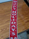 Vertical Happy Holidays Banner from Unknown -  Holiday Decor (Vinyl Banner, Modern, Festive, Red, White)