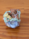 Baby's First Christmas Bear Box from Unknown -  Holiday Decor (Resin Figurine / Ornament, Baby's First Christmas, Pastel Blue, Brown, Purple)