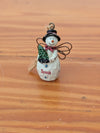 Personalized Snowman Angel Ornament from Unknown -  Ornaments (Wood, Metal Wire Ornament, Rustic, Folk Art, White, Black, Red, Green)