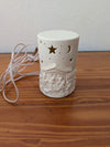 Ceramic Nativity Luminary from Unknown -  Holiday Decor (Ceramic Lighting / Decor, Religious, Minimalist, Rustic, Cream, White)