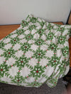 Snowflake Fleece Throw from Unknown -  Linens (Fleece Fleece Blanket, Winter, Scandinavian, White, Green, Red)