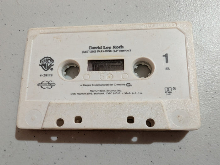 David Lee Roth Just Like Paradise - cassette only - Warner Bros. 4-28119