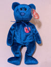 Azure the Bear - Ty Beanie Baby (Blue, 2000, Plush Toy, Stuffed Animal, MWMT, Vintage, Retired)
