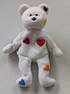 Valentino The Beanie Babies Collection White Bear TY Beanie Baby (Vintage, Retired,VTG, Stuffed Animal, Plush, Toy)