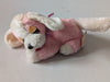 Vintage Pink & White Dog - Unbranded Plush Toy (Pink, White, 1980s, Dog)