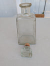 Glass Alcohol Bottle with Stopper Antique Early Machine Made