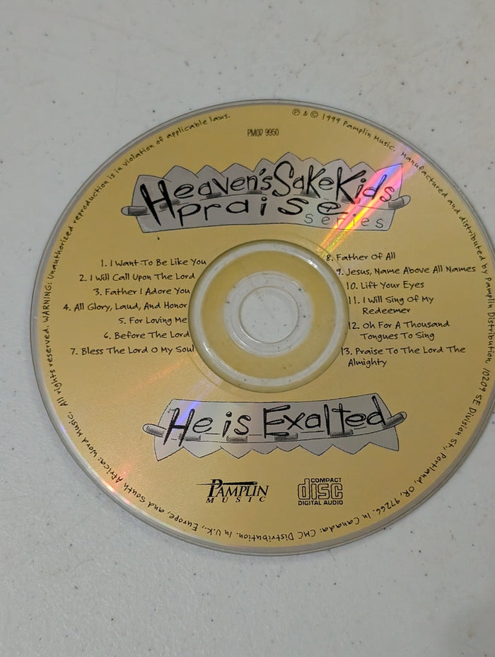 Heaven's Sake Kids - He Is Exalted (Children's, Christian, CD, 1999)