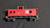 Santa Fe Caboose Caboose likely from Tyco/Life-Like - 1970s HO Scale Model Train (Plastic, Metal Caboose, Red, Black, White)