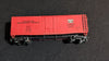 Burlington Refrigerator Express Boxcar Boxcar (Reefer) likely from Athearn - 1970s HO Scale Model Train (Plastic, Metal Boxcar (Reefer), Not Applicable, Red, Black, White)