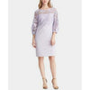 Lauren Ralph Lauren Lace-Trim Jersey Dress, Size 2