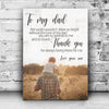 To My Dad Thank You Happy Father's Day Sign