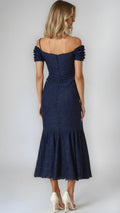Tahari Asl Off-the-Shoulder Burnout Velvet Gown, Size 14