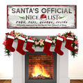 Santa's Official Nice List Sign