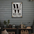 Family Name Portrait Monogram Sign III