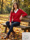 Ralph Lauren Women's Active Golf 2 Cable Knit Sweater, Size XL/Red