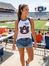 Blue 84 NCAA Auburn Tigers Confetti Muscle Tank Top Unisex-adult, Navy, X-Large