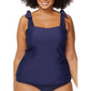 Raisins Womens Plus Size Solid Tiempo Tankini, Size 18W