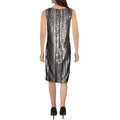 Ralph Lauren Womens Jordinia Sequined Striped Cocktail Dress