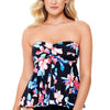 Swim Solutions Flyaway Sweetheart Twist Front Tankini Swim Top, Size 14