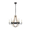 Woodland Collection Pendant D:24In. H:22In. Lt:6 Wash &  Steel F