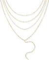 Inc International Concepts Gold-Tone Shimmer Chain Multi-Row Necklace, 16 + 3
