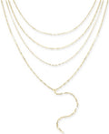 Inc International Concepts Gold-Tone Shimmer Chain Multi-Row Necklace, 16 + 3""