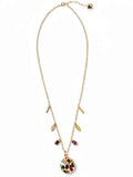 Laundry by Shelli Segal Gold-Tone Multicolor Crystal Charm Pendant Necklace