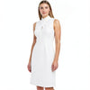 Calvin Klein Women's Sleeveless Cross Sheath with Center Front Keyhole Dress, 8