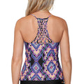 Raisins Juniors Coconut Grove Printed Macramé Tankini Top