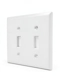 Enerlites Poly Carbonate Thermoplastic Wall Plate 2-Gang Toggle/10 Pack