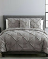 Vcny Home Carmen 3-PC. Ruched Queen Duvet Cover Set Bedding