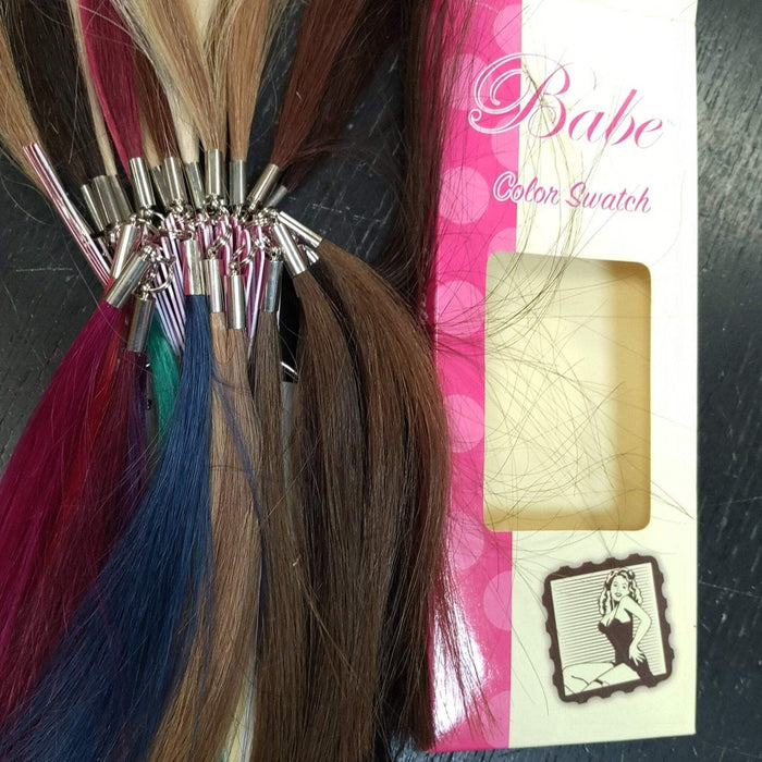 Babe Hair Extension Color Swatch Ring, Real Hair Samples