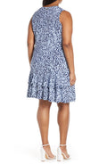 Michael Michael Kors Plus Tiered Flounce-Hem Dress, Size 0X
