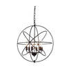 Elegant Lighting Vienna 6-Light Dark Bronze Pendant Lamp