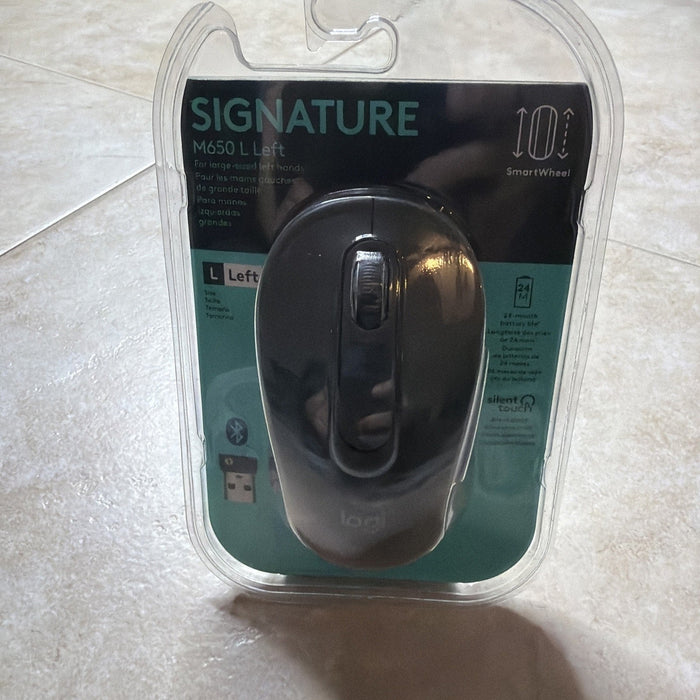 Logitech Signature M650 L Left Wireless Mouse For Left Hand 910-006234 Graphite