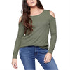 Sanctuary Womens Cold Shoulder, Green, Size Medium